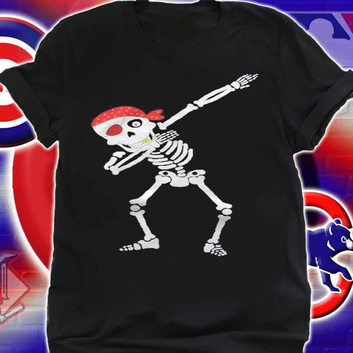 Dabbing Skeleton Pirate Shirt Skull Pirate Dab Halloween Shirt shirt