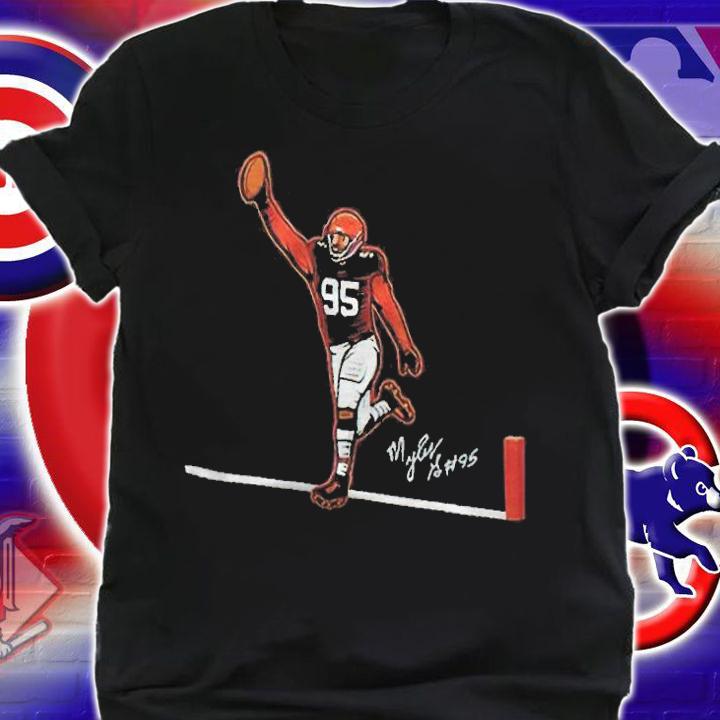 Myles Garrett flash for six signature 2021 T-shirt