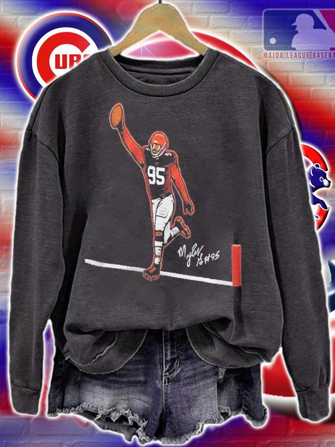 Myles Garrett flash for six signature 2021 T-shirt