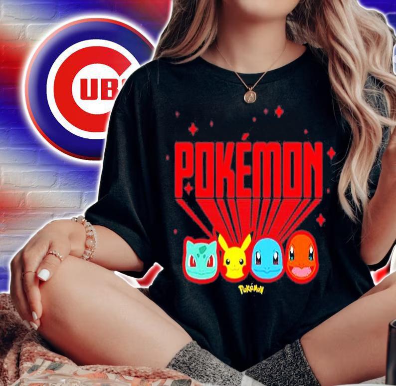 Pokmon Retro Pokemon Character Gift T-Shirt woman shirt
