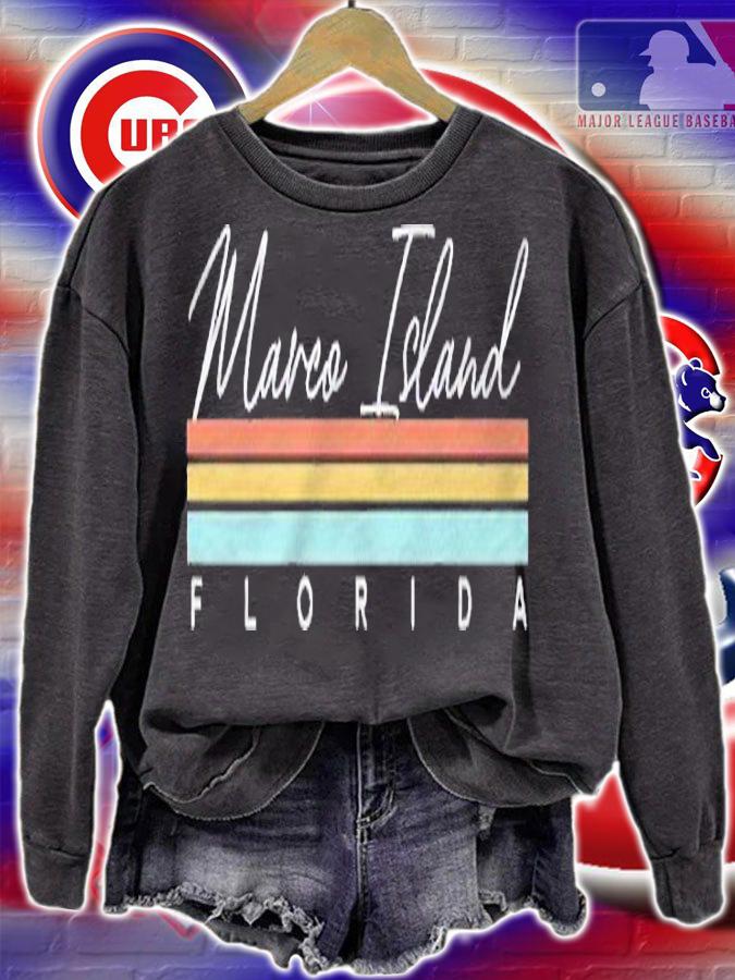 Retro Marco Island Florida Pullover Shirt sweatshirt