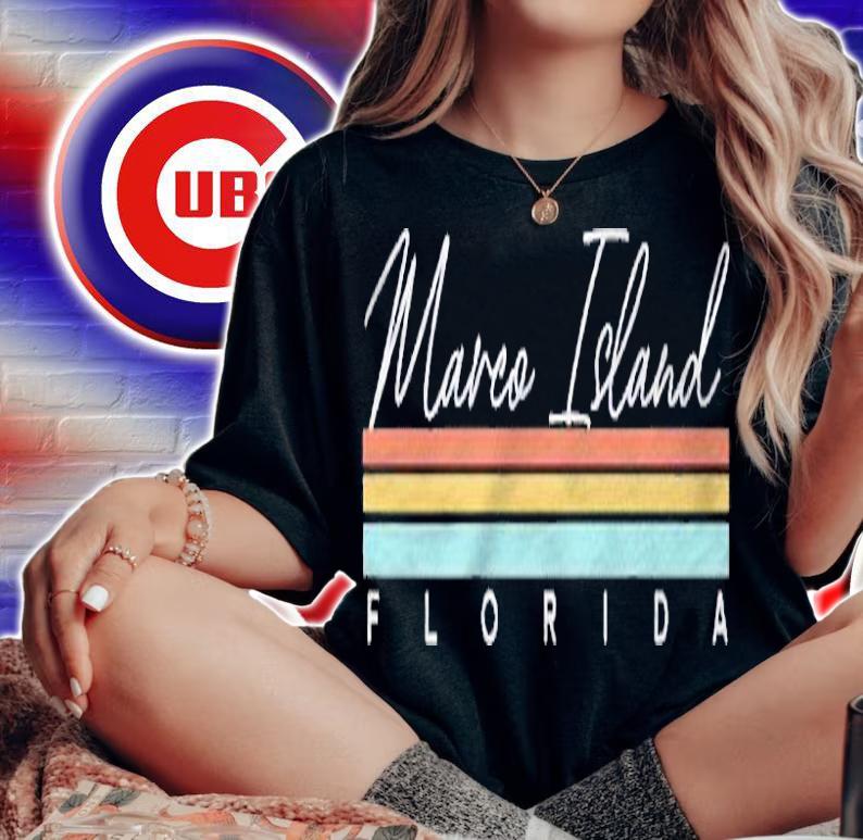 Retro Marco Island Florida Pullover Shirt woman shirt