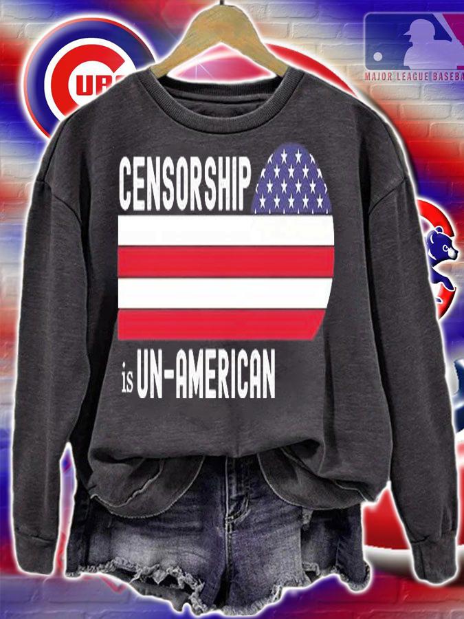 Censorship Is Un American USA Flag T-Shirt sweatshirt
