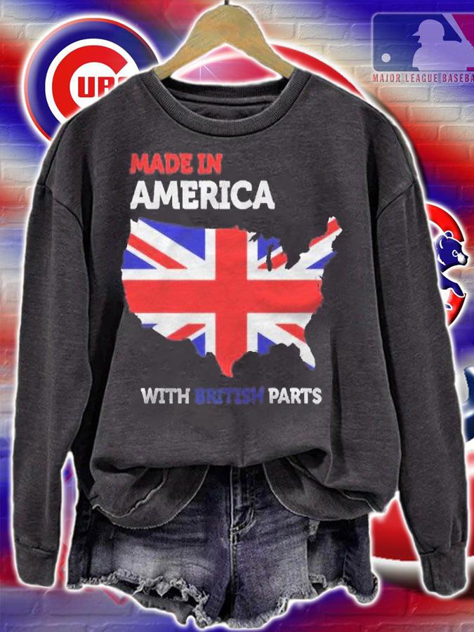 Made In America With British Parts Britain And Usa Pride Premium Shirt sweatshirt