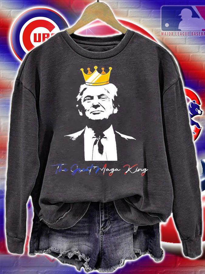 The Great Maga King Donald Trump Ultra MAGA American Flag T-Shirt sweatshirt