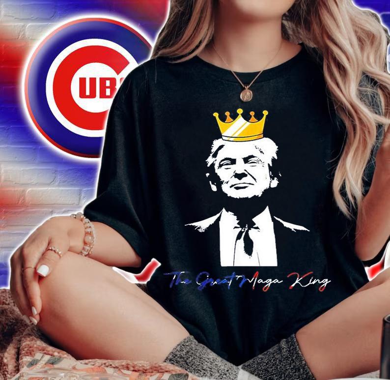 The Great Maga King Donald Trump Ultra MAGA American Flag T-Shirt woman shirt