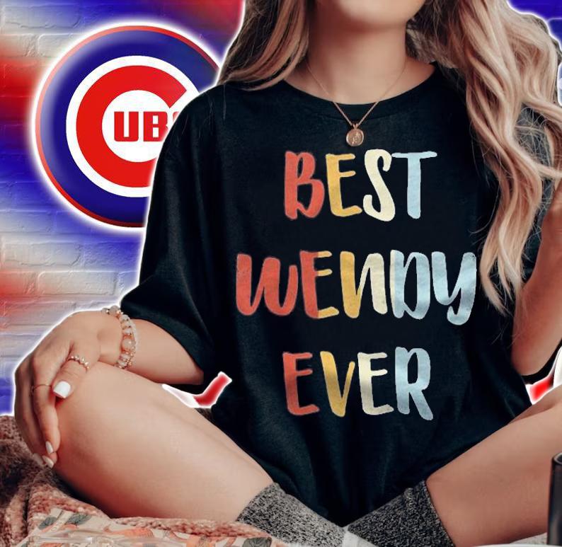 Womens Best Wendy Ever Retro Vintage First Name Gift T-shirt