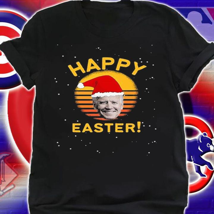 Happy Easter Joe Biden Christmas Santa Hat T-Shirt shirt