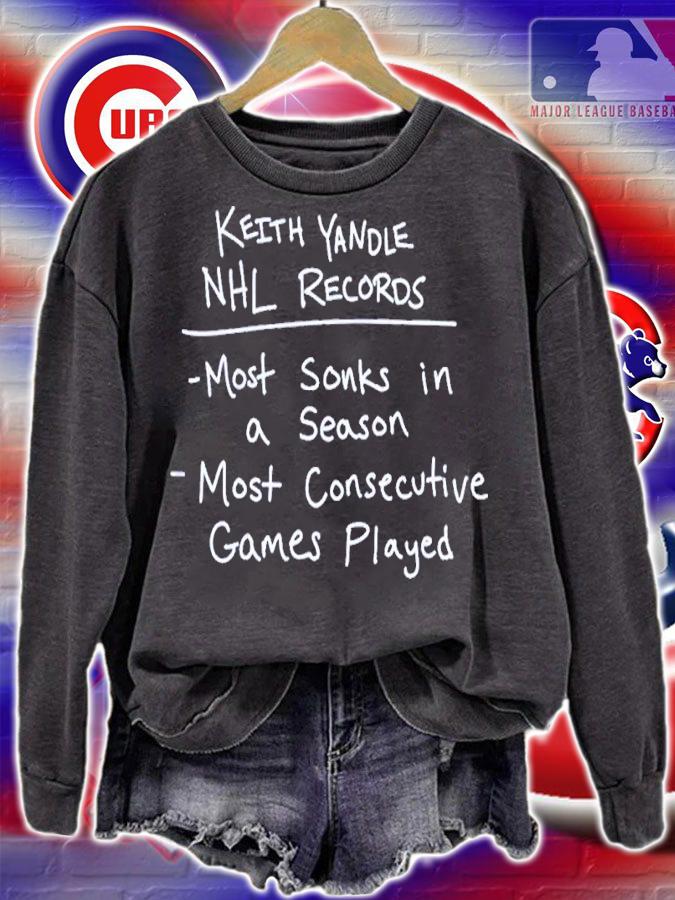 Keith Yandle NHL Records Most Sonk In A Season Shirt sweatshirt