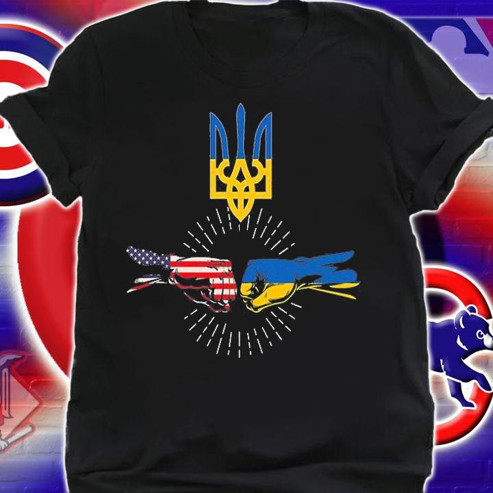 Solidarity With Free Ukraine Shirt, Ukrainian American Flag T-Shirt shirt