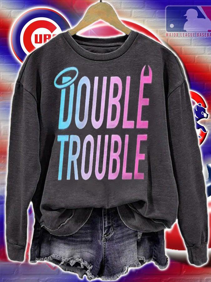 Stokes Twins Double Trouble logo T-shirt