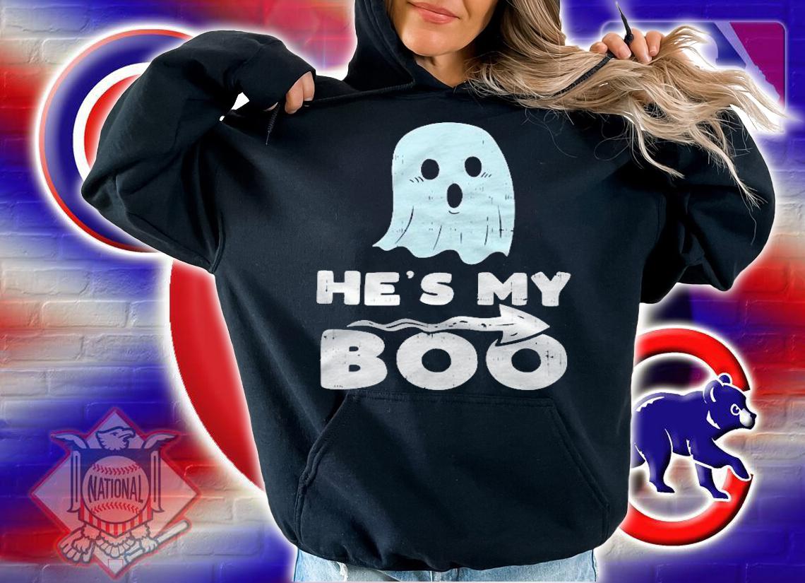Womens Hes My Boo Cute Matching Couple Halloween Costume Girlfriend Shirt hoodie