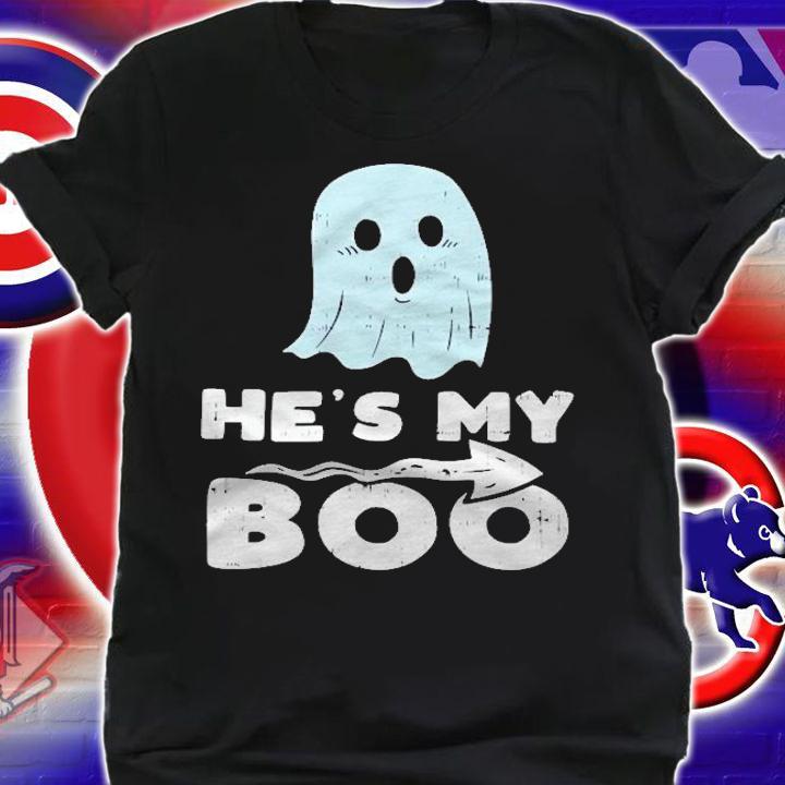 Womens Hes My Boo Cute Matching Couple Halloween Costume Girlfriend Shirt shirt