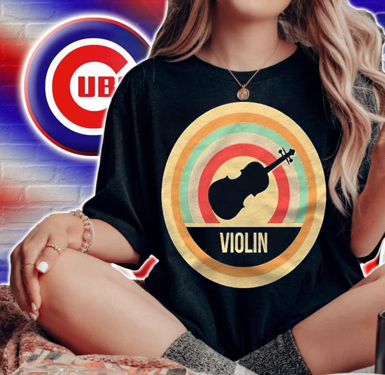 Retro Vintage Violin Gift For Violinists Shirt woman shirt