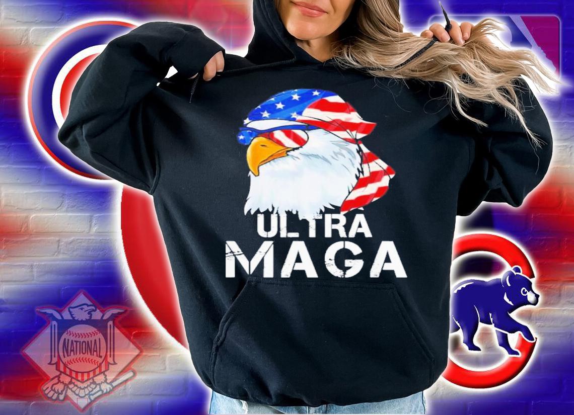 Ultra MAGA Patriotic Eagle 4th Of July American Flag USA Shirt