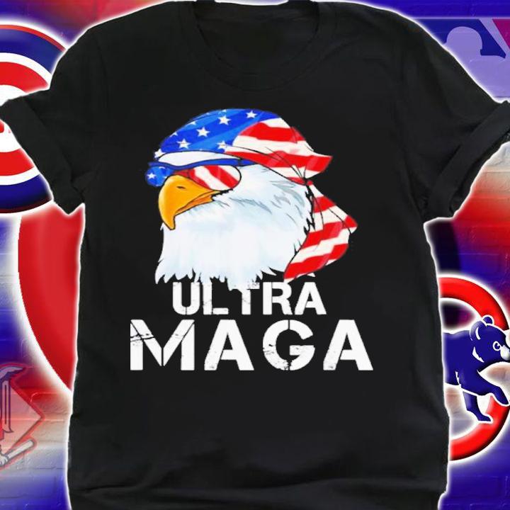 Ultra MAGA Patriotic Eagle 4th Of July American Flag USA Shirt