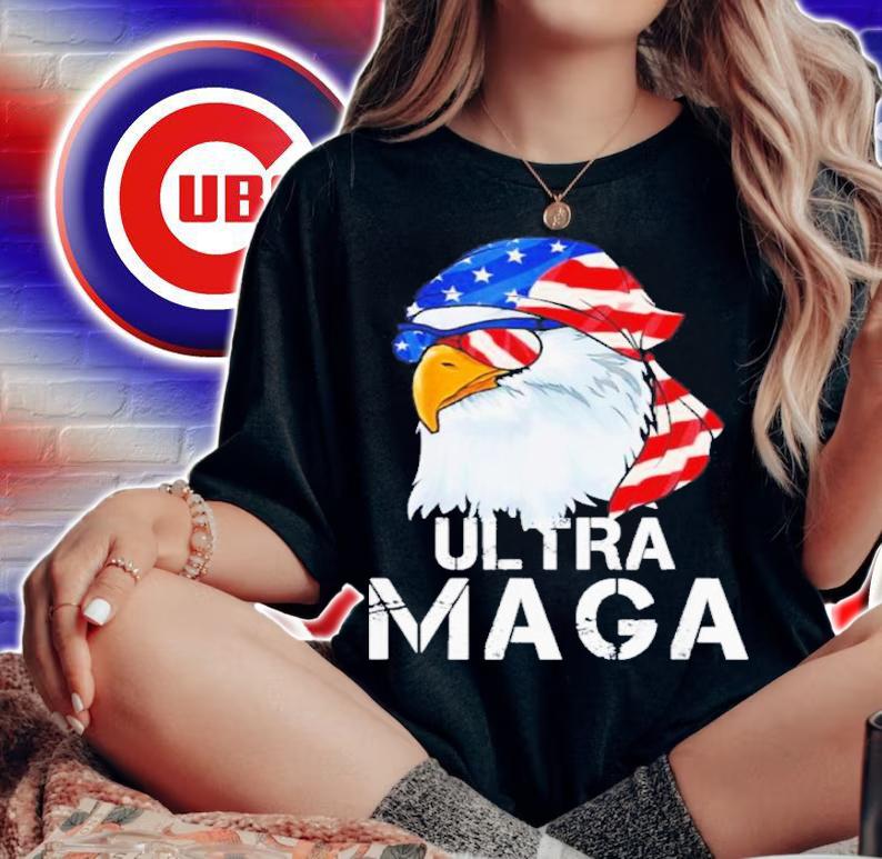 Ultra MAGA Patriotic Eagle 4th Of July American Flag USA Shirt