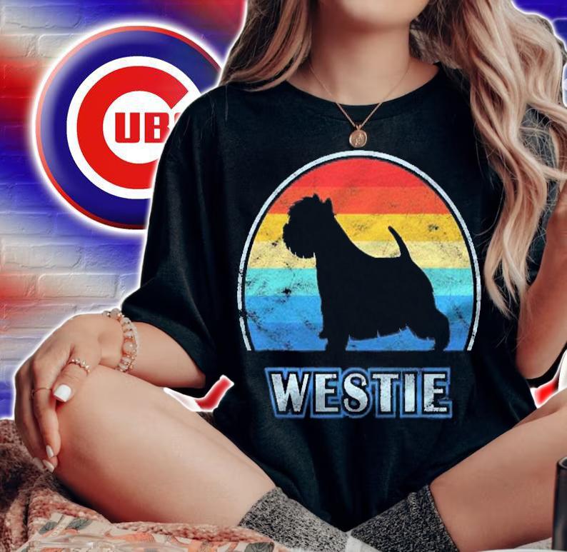 Westie Vintage Design Dog Lover Gift Shirt woman shirt