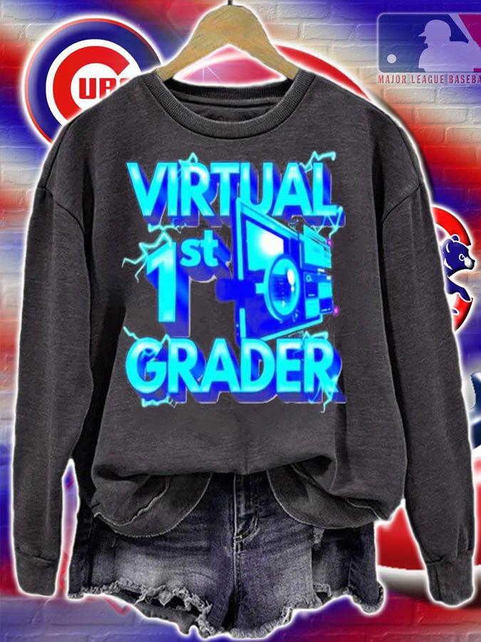 Homeschool 1st Grade Shirt Virtual 1st Grader Back To School T-Shirt sweatshirt