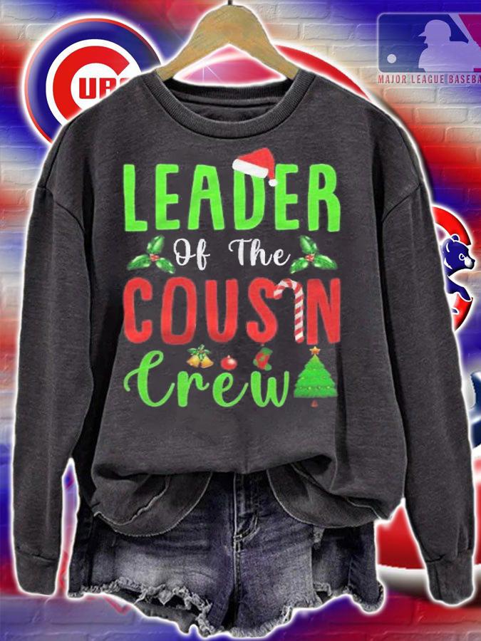 Leader Of The Cousin Crew Funny Christmas Family Matching Shirt sweatshirt