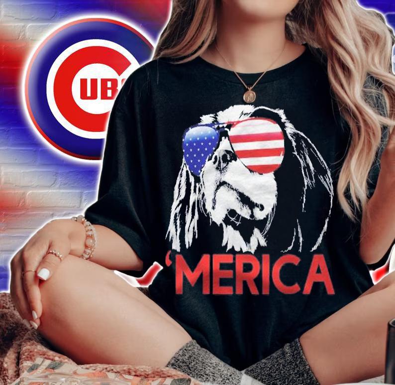 Merica Cavalier King Charles Spaniel American Flag Shirt woman shirt