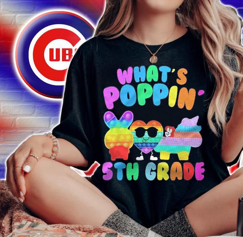 Whats Poppin 5Th Grade First Day Of School Shirt