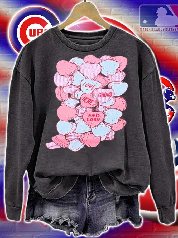 Indiana Valentine love grows here and corn shirt sweatshirt