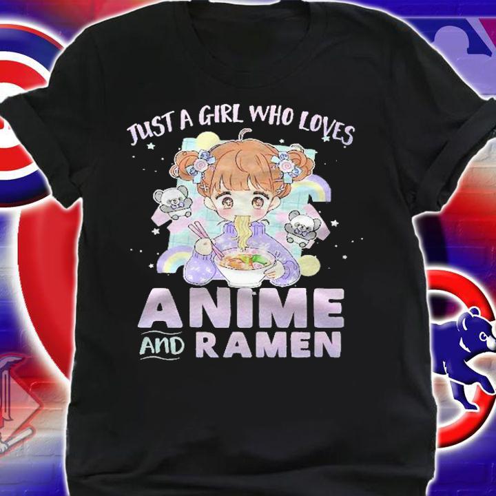 Just A Girl Who Loves Anime And Ramen Bowl Japanese Noodles Premium Shirt shirt