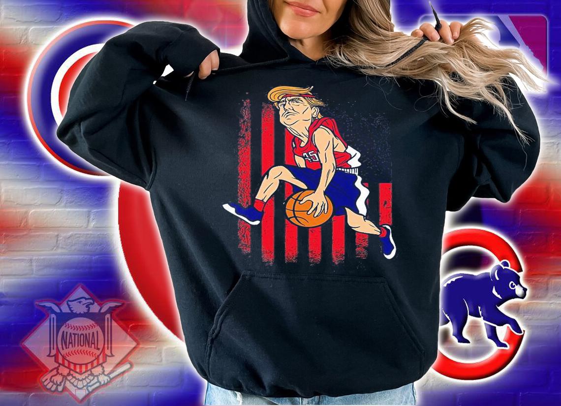 Trump basketball USA Flag Trump President T-Shirt