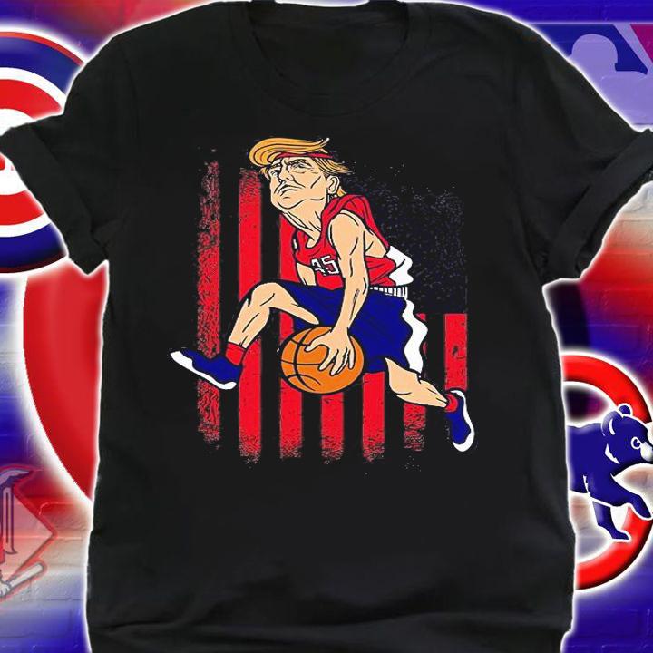 Trump basketball USA Flag Trump President T-Shirt