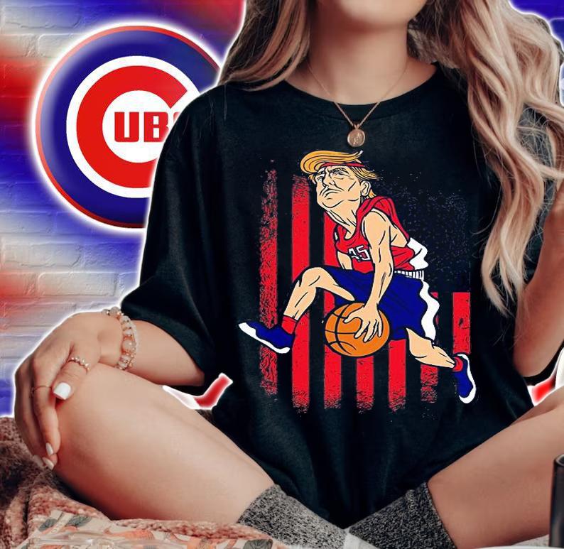 Trump basketball USA Flag Trump President T-Shirt