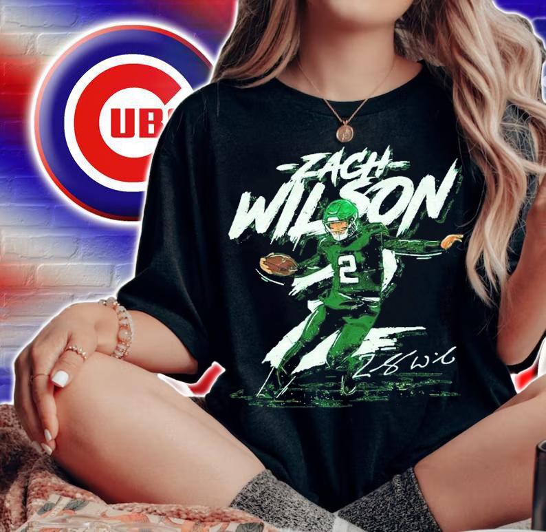 Zach Wilson New York J Rough Football Shirt