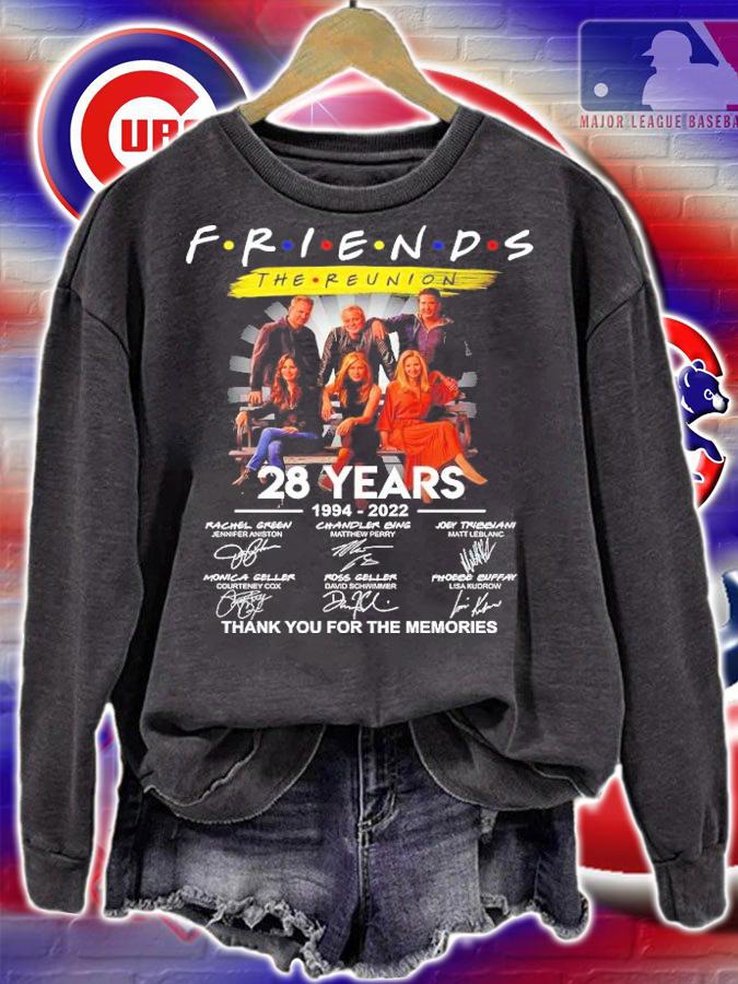 Friends The Reunion 28 Years 1994-2022 Signatures Thank You For The Memories Shirt