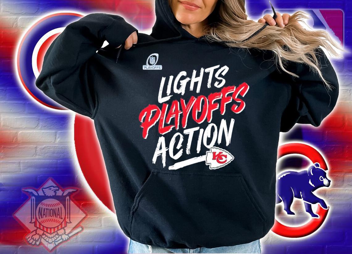 Kansas City Chiefs NFL Playoffs Bound Lights Action 2021 Shirt hoodie