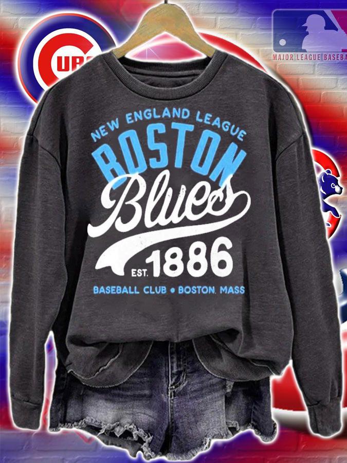 New England Boston Blues Est 1886 Baseball Club Shirt sweatshirt