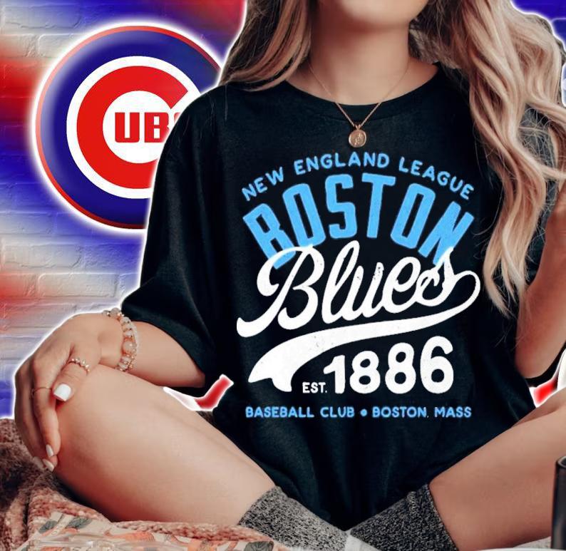 New England Boston Blues Est 1886 Baseball Club Shirt woman shirt