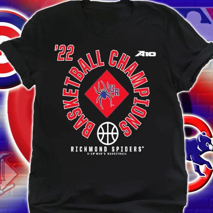 Richmond Spider 2022 Atlantic 10 Men's Basketball Conference Tournament Champions T-Shirt