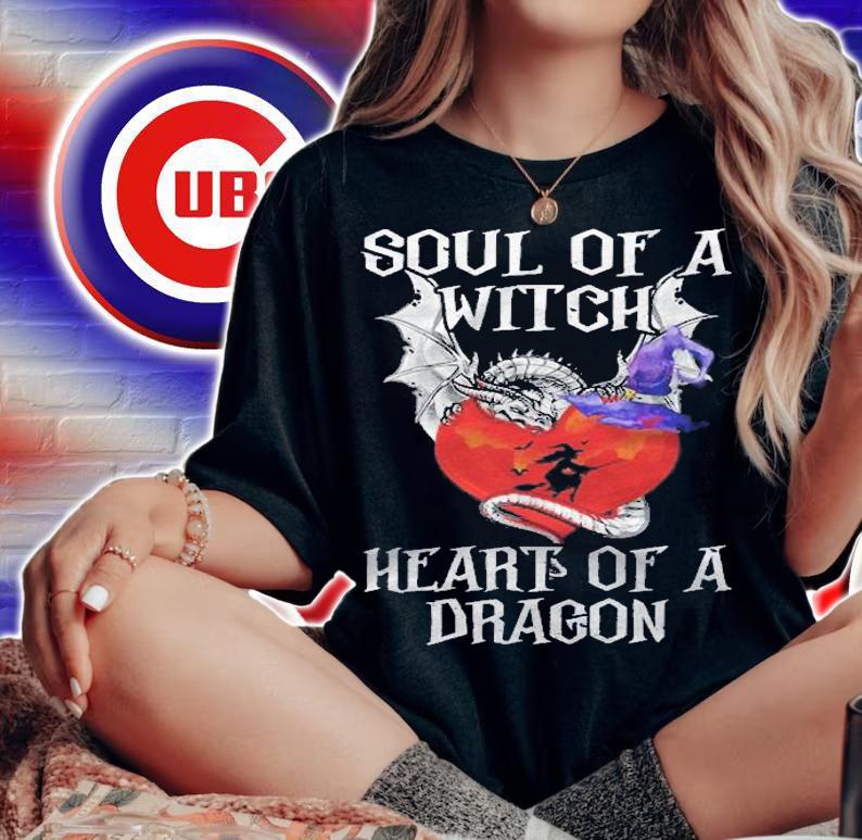 Soul Of A Witch Heart Of A Dragon Halloween Mythical Lover Shirt woman shirt