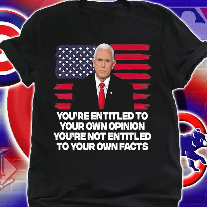 You're Entitled To Your Own Opinion You're Not Entitled To Your Own Facts USA Flag T-Shirt shirt