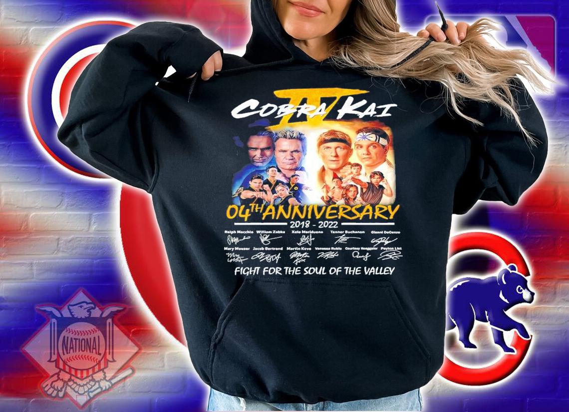 Cobra Kai 04th Anniversary 2018-2022 Signatures Fight For The Soul Of The Valley Shirt