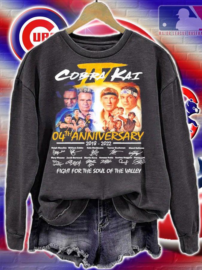 Cobra Kai 04th Anniversary 2018-2022 Signatures Fight For The Soul Of The Valley Shirt