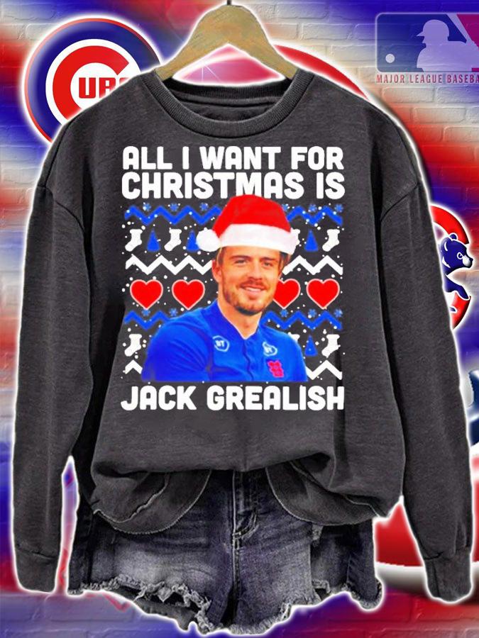Funny All I Want For Christmas Is Jack Grealish T-Shirt