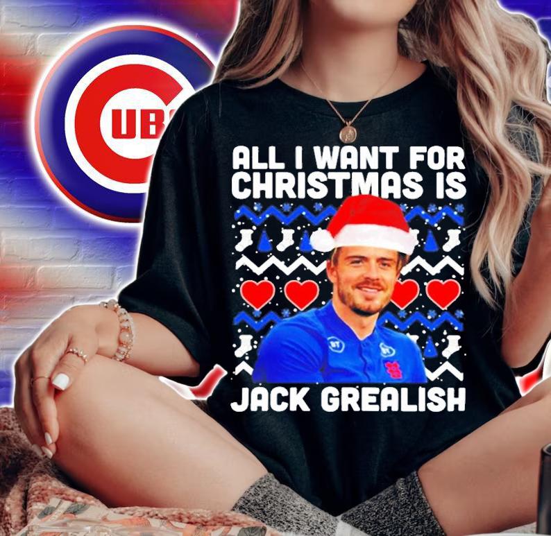 Funny All I Want For Christmas Is Jack Grealish T-Shirt