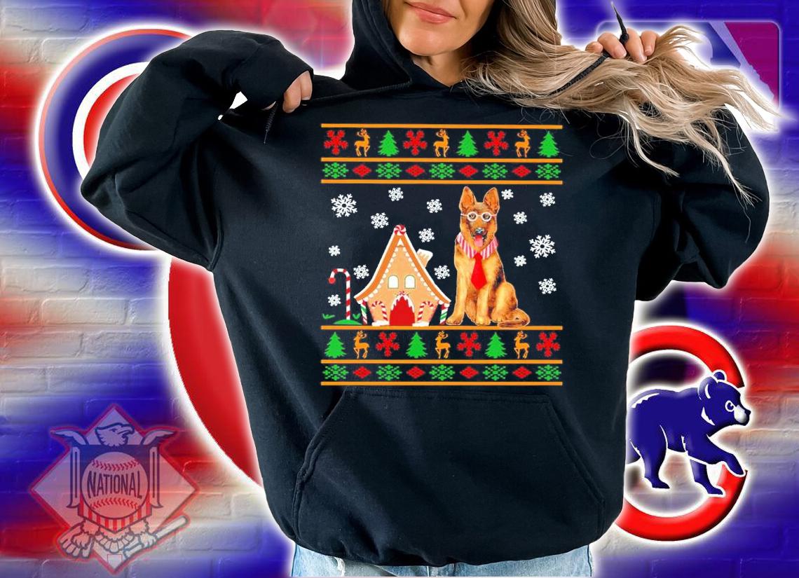 German Shepherd Santa Ugly Christmas Shirt