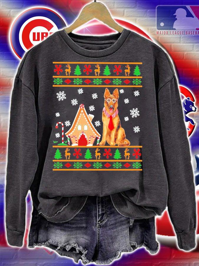 German Shepherd Santa Ugly Christmas Shirt