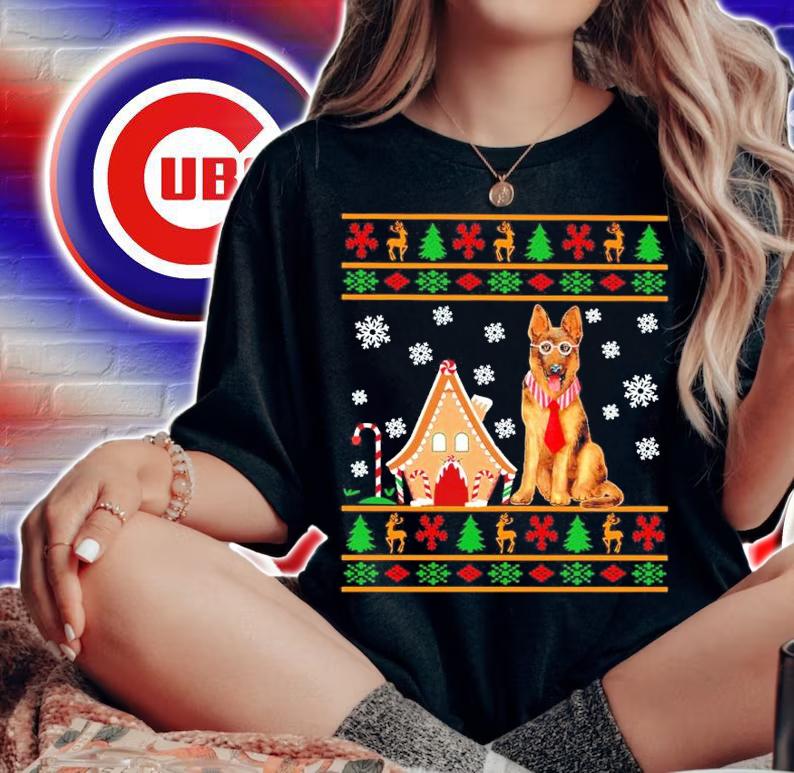 German Shepherd Santa Ugly Christmas Shirt