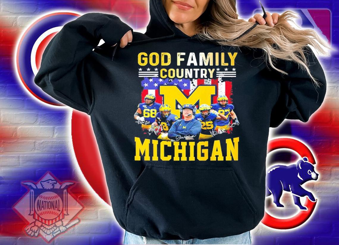 God Family country Michigan team signatures shirt hoodie
