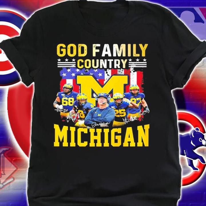 God Family country Michigan team signatures shirt shirt