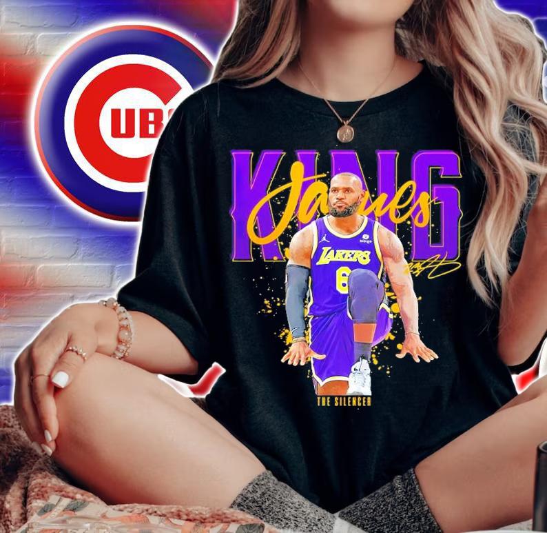 Lebron James Los Angeles Lakers Signatures Shirt woman shirt