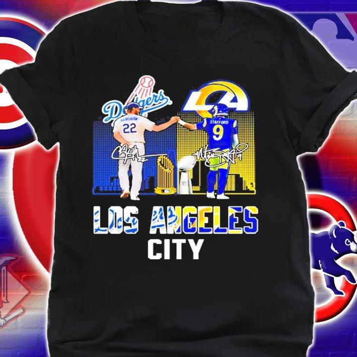 LOS ANGELES City Los Angeles Dodgers Clayton Kershaw Vs Matthew Stafford Signatures Shirt shirt